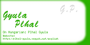 gyula plhal business card